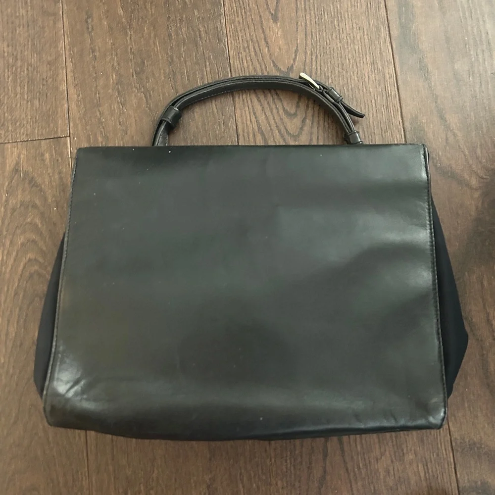 PRADA Nylon Leather top handle bag B5990